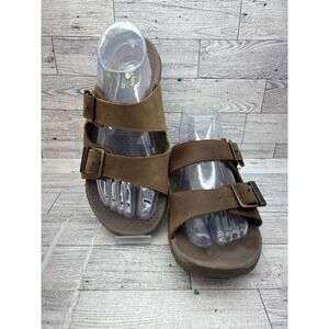 Skechers Outdoor Shoes Wome Size 9 Leather Sandals Slides Comfort Walking Casual